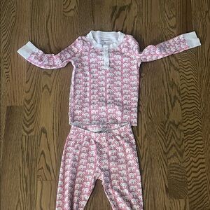 Roller Rabbit Pink Elephant Kids Pajama Set